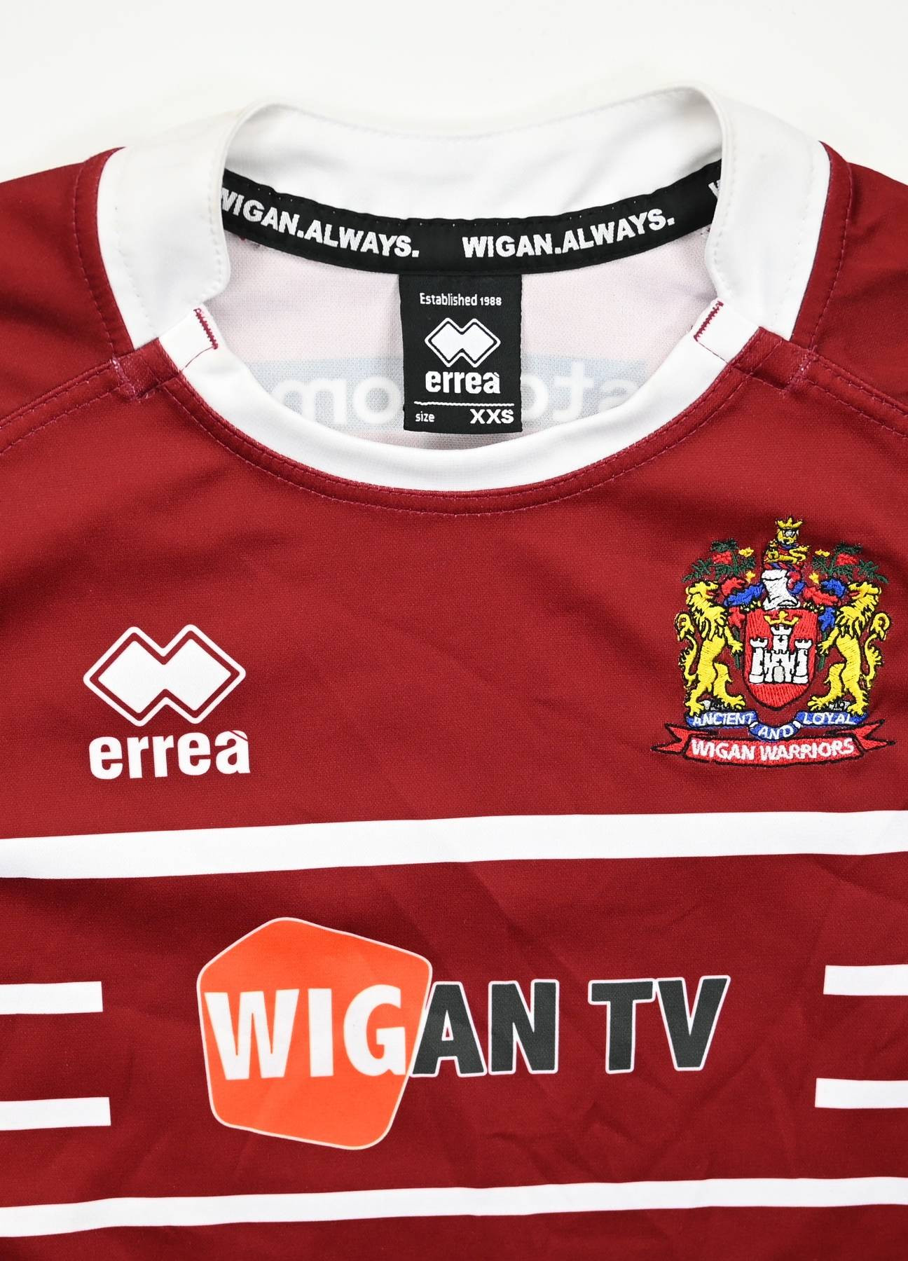 WIGAN WARRIORS RUGBY SHIRT XXS Rugby \ Rugby League \ Wigan Warriors