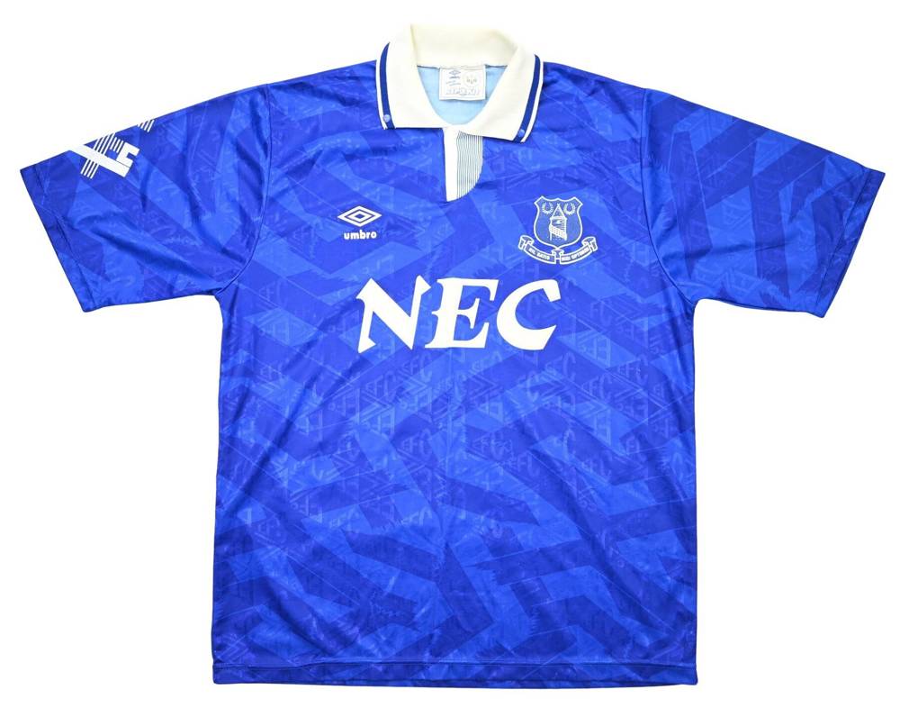 1991-93 EVERTON SHIRT L