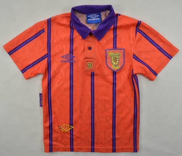 1993-95 SCOTLAND SHIRT XS. BOYS