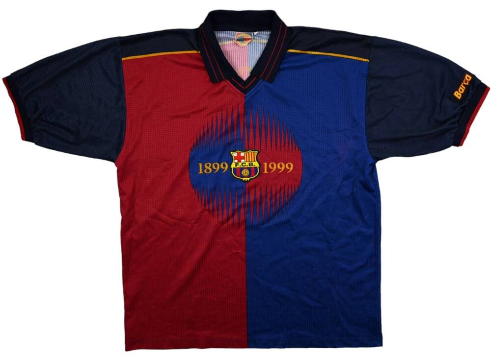 1999-00 FC BARCELONA *FIGO* SHIRT L