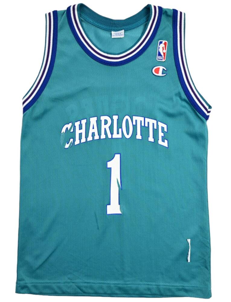 CHARLOTTE HORNETS *BOGUES* NBA SHIRT S. BOYS