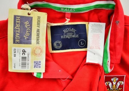 WALES RUGBY RUGBY HERITAGE SHIRT L