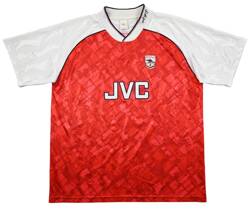 1990-92 ARSENAL LONDON *WRIGHT* SHIRT 2XL