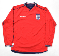 2002-04 ENGLAND LONGSLEEVE SHIRT XL. BOYS