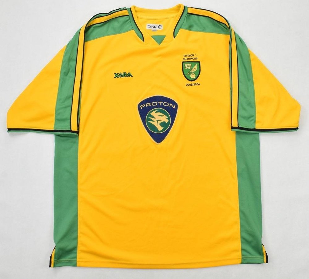 2004 NORWICH CITY 1 DIVISION CHAMPIONS SHIRT 3XL