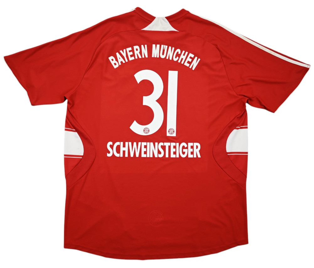 2007-08 BAYERN MUNCHEN *SCHWEINSTEIGER* SHIRT XXL