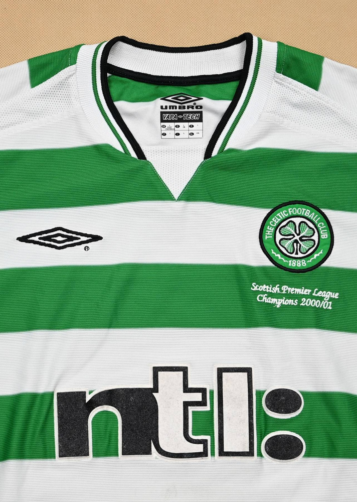 2001-03 CELTIC GLASGOW 2000/01 CHAMPIONS SHIRT L