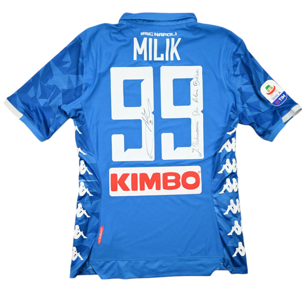 2018-19 SSC NAPOLI *MILIK* MATCH ISUUE SHIRT L