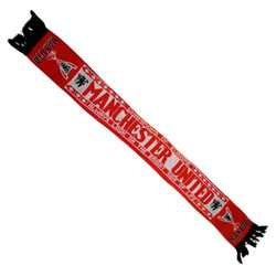 MANCHESTER UNITED CHAMPIONS OF EUROPE SCARF