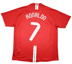 2007-09 MANCHESTER UNITED *RONALDO* SHIRT XL