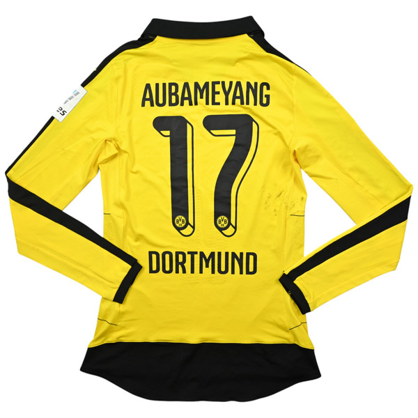 2015-16 BORUSSIA DORTMUND *AUBAMEYANG* PLAYER ISSUE LONGSLEEVE SHIRT L