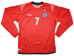 2004-06 ENGLAND *BECKHAM* LONGSLEEVE SHIRT L