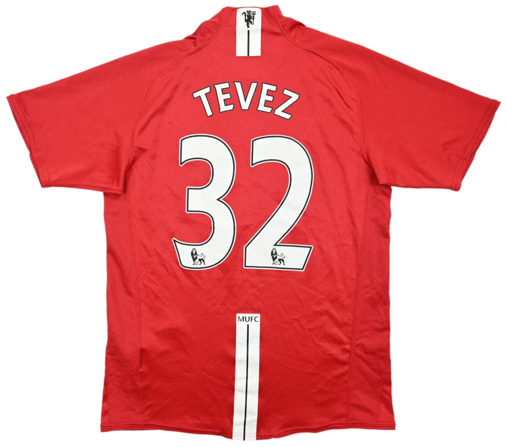 2007-09 MANCHESTER UNITED *TEVEZ* SHIRT S