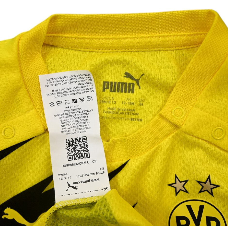 2020-21 BORUSSIA DORTMUND SHIRT XS. BOYS 12-18MONTHS