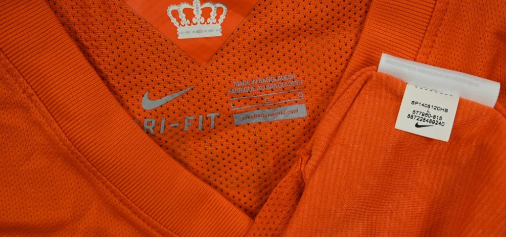 2014-15 NETHERLANDS *ORANJE* AUTHENTIC SHIRT L