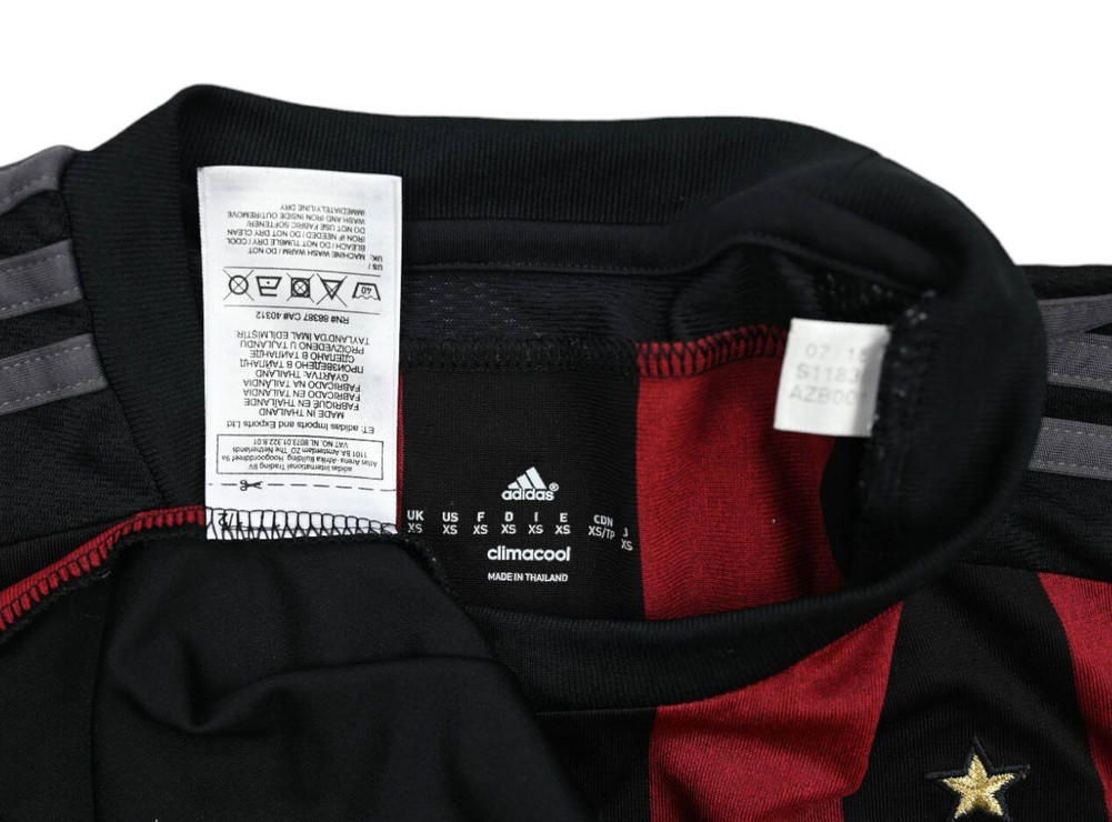 2015-16 AC MILAN SHIRT XS