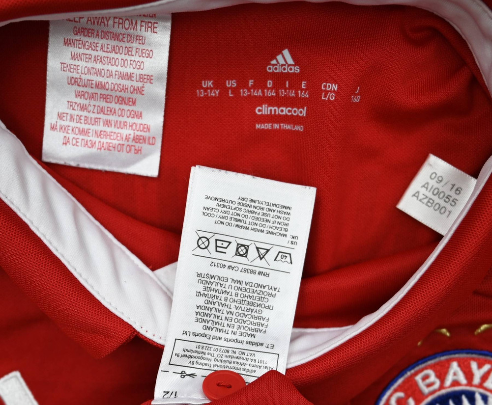 2016-17 BAYERN MUNCHEN SHIRT L. BOYS