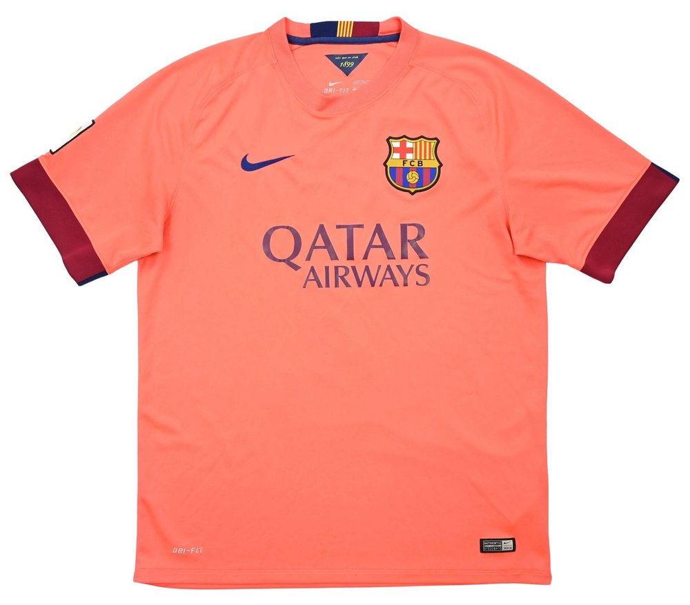 2014-15 FC BARCELONA *SUAREZ* SHIRT L