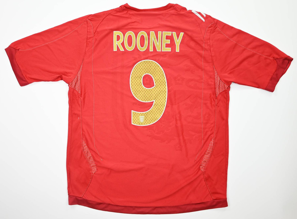 2006-08 ENGLAND *ROONEY* SHIRT L