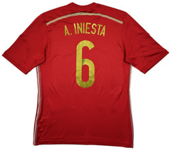 2013-15 SPAIN *A. INIESTA* SHIRT M