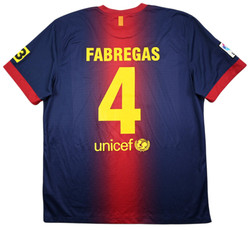 2012-13 BARCELONA *FABREGAS* SHIRT XL