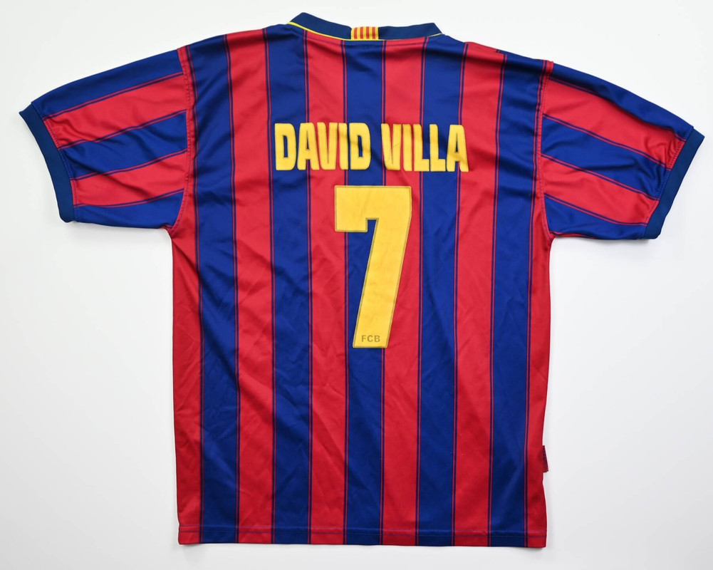 2009-10 FC BARCELONA *DAVID VILLA* SHIRT XL. BOYS