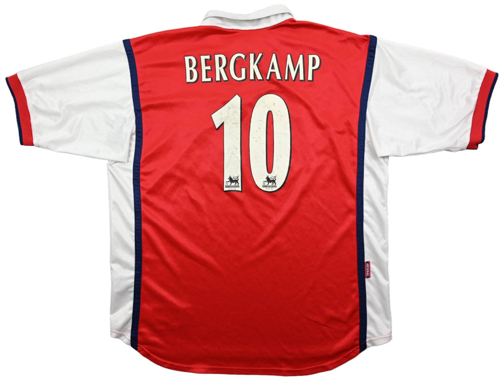 1998-99 ARSENAL LONDON *BERGKAMP* SHIRT 2XL
