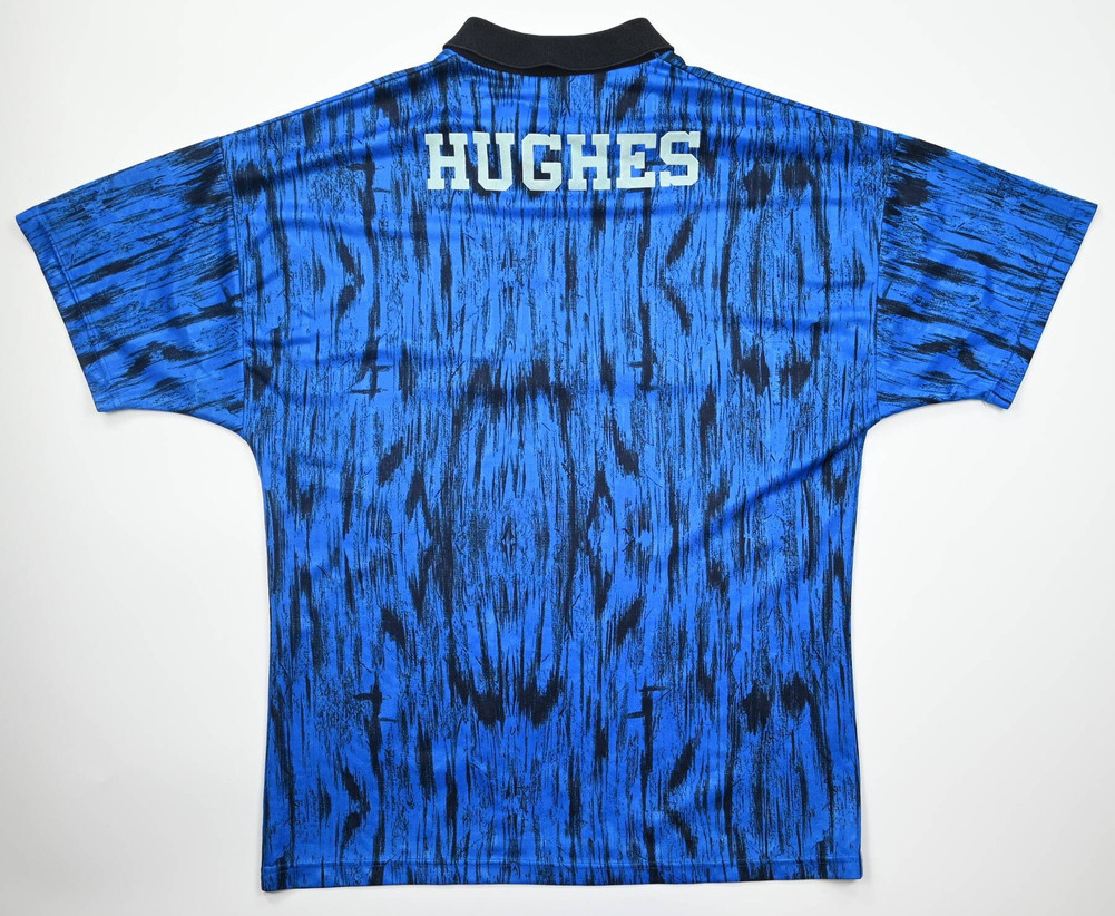 1992-93 MANCHESTER UNITED *HUGHES* SHIRT L