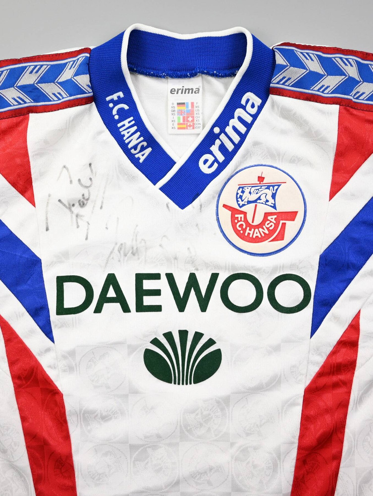 1996-97 FC HANSA ROSTOCK *AKPOBORIE* SHIRT XS