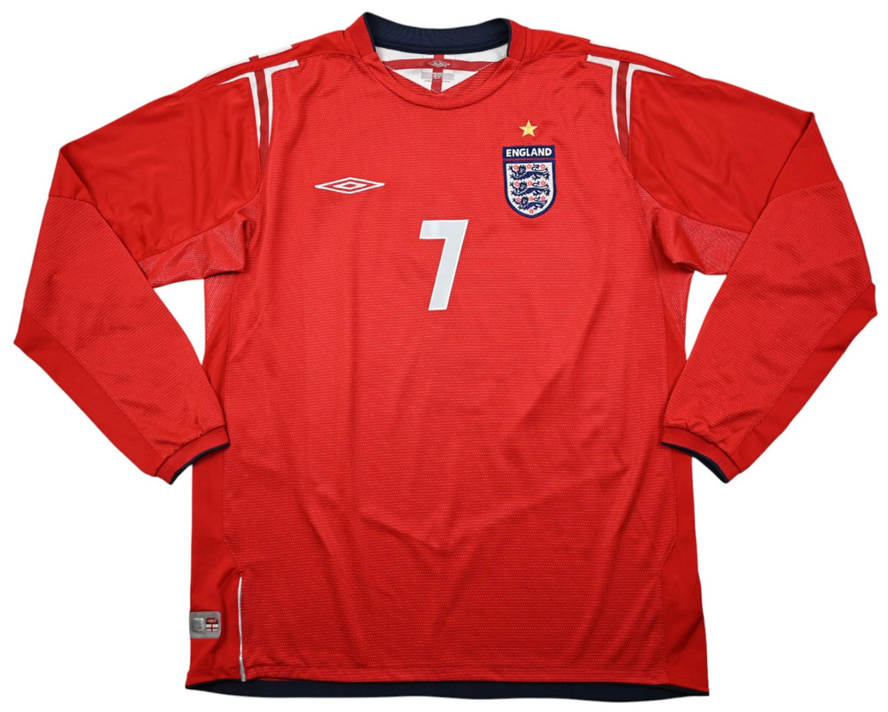 2004-06 ENGLAND *BECKHAM* LONGSLEEVE SHIRT L