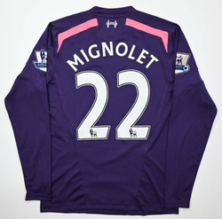2013-14 LIVERPOOL *MIGNOLET* GK LONGSLEEVE XL. BOYS