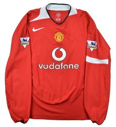 2004-06 MANCHESTER UNITED *SCHOLES* SHIRT L