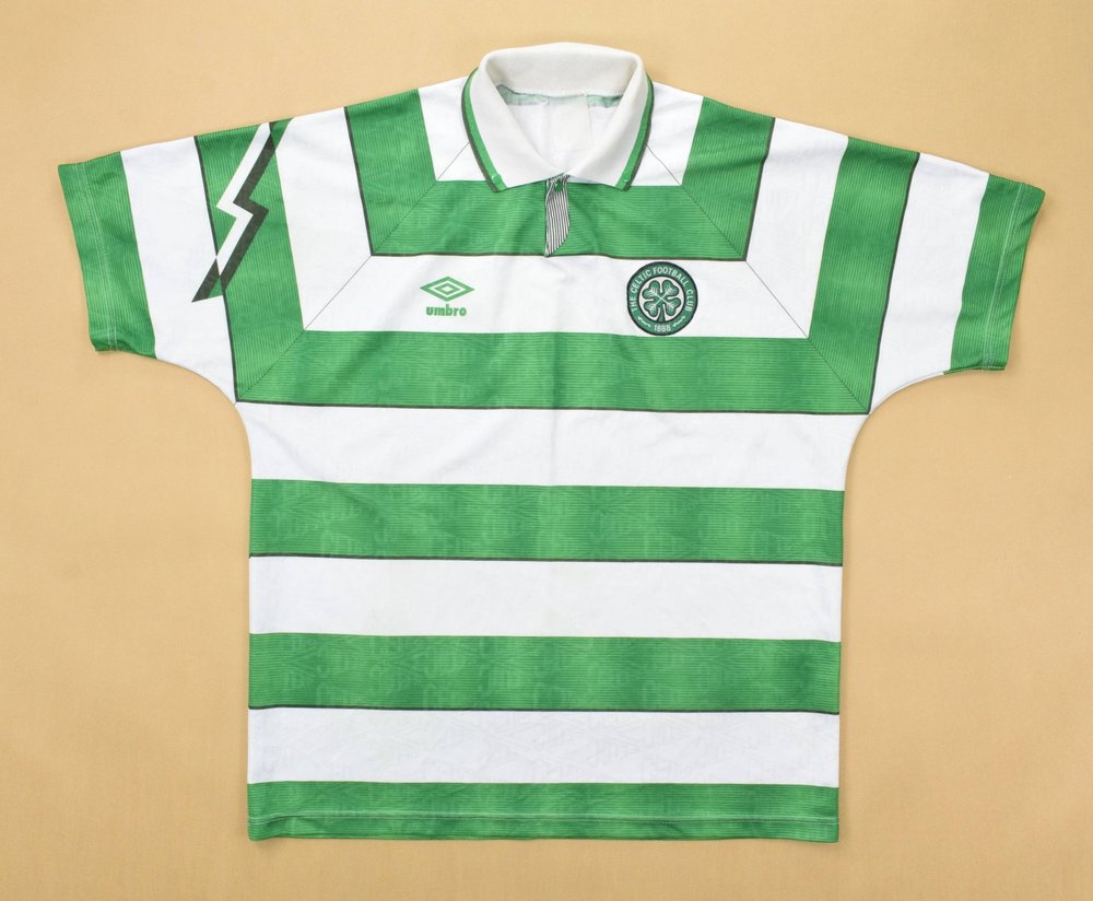 1991-92 CELTIC GLASGOW SHIRT L