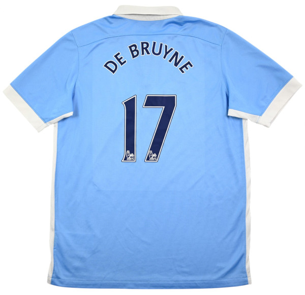 2015-16 MANCHESTER CITY *DE BRUYNE* SHIRT XL. BOYS
