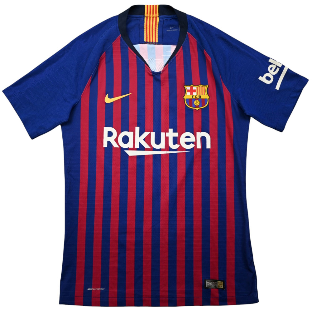 2018-19 BARCELONA *SERGIO* PLAYER ISSUE VAPORKNIT SHIRT S