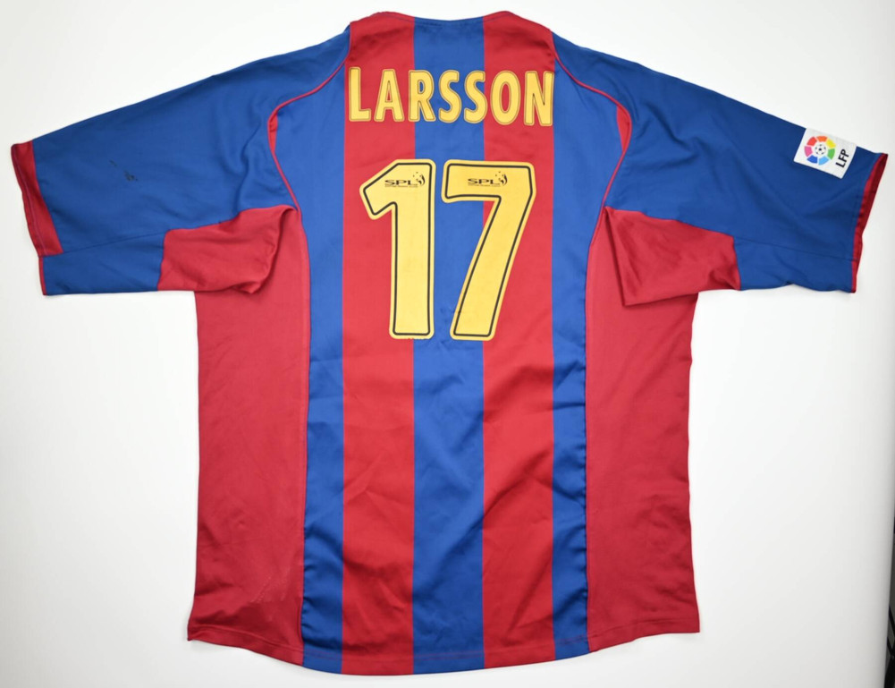 2004-05 FC BARCELONA *LARSSON* KOSZULKA XXL