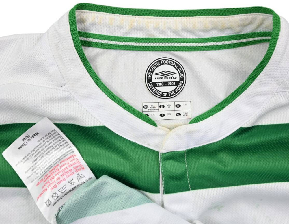 2003-04 CELTIC GLASGOW SHIRT XXL