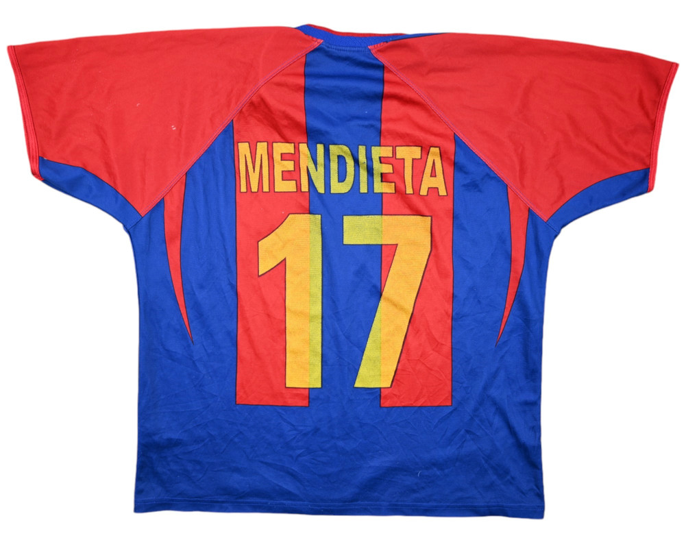 2002-03 FC BARCELONA *MENDIETA* SHIRT L