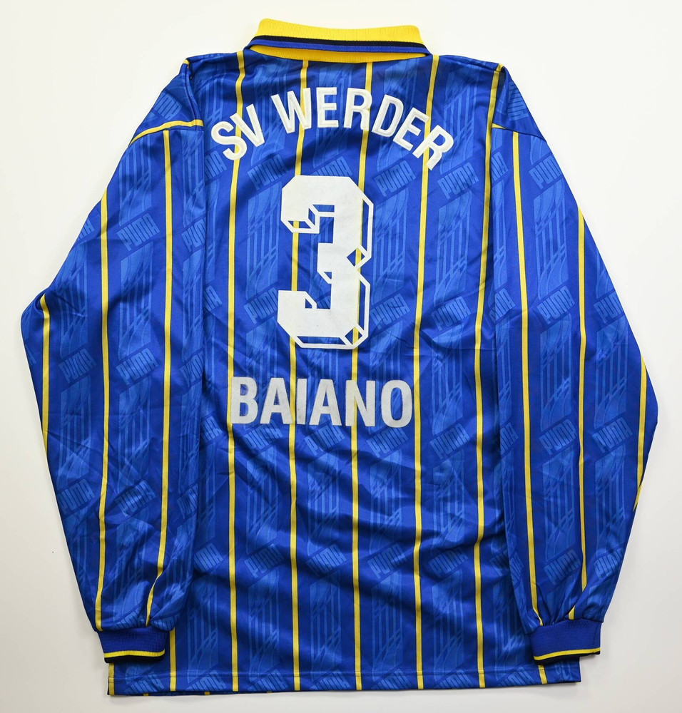 1995-96 WERDER BREMEN LONGSLEEVE *BAIANO* SHIRT M
