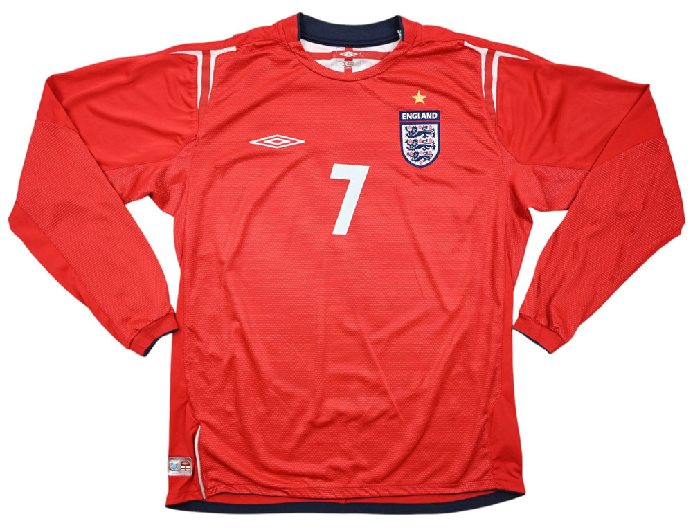 2004-06 ENGLAND *BECKHAM* LONGSLEEVE SHIRT S