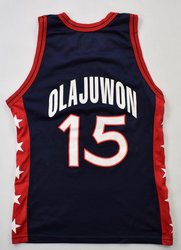 USA *OLAJUWON* BASKETBALL CHAMIPON SHIRT S