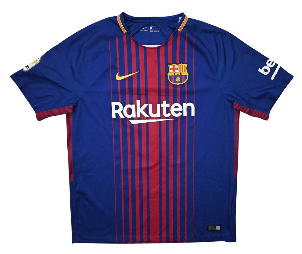 2017-18 FC BARCELONA *MESSI* SHIRT L