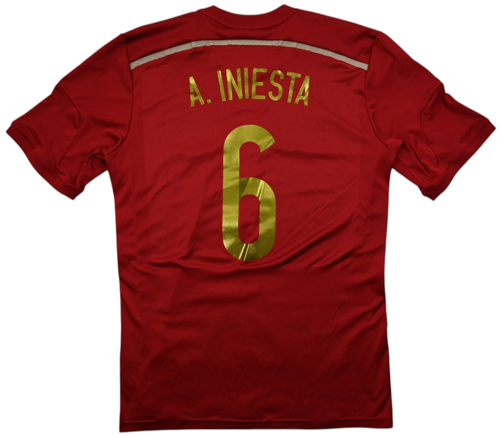 2013-15 SPAIN *A. INIESTA* SHIRT L