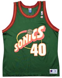 SEATTLE SUPERSONICS NBA *KEMP* SHIRT L