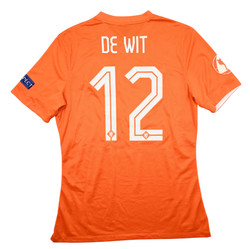 2014-15 NETHERLANDS * DE WIT* PLAYER ISSUE SHIRT L