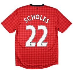 2012-13 MANCHESTER UNITED *SCHOLES* SHIRT S