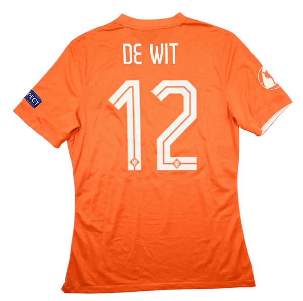 2014-15 NETHERLANDS * DE WIT* PLAYER ISSUE KOSZULKA L