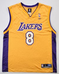 LOS ANGELES LAKERS *Kobe Bryant* NBA REEBOK SHIRT L