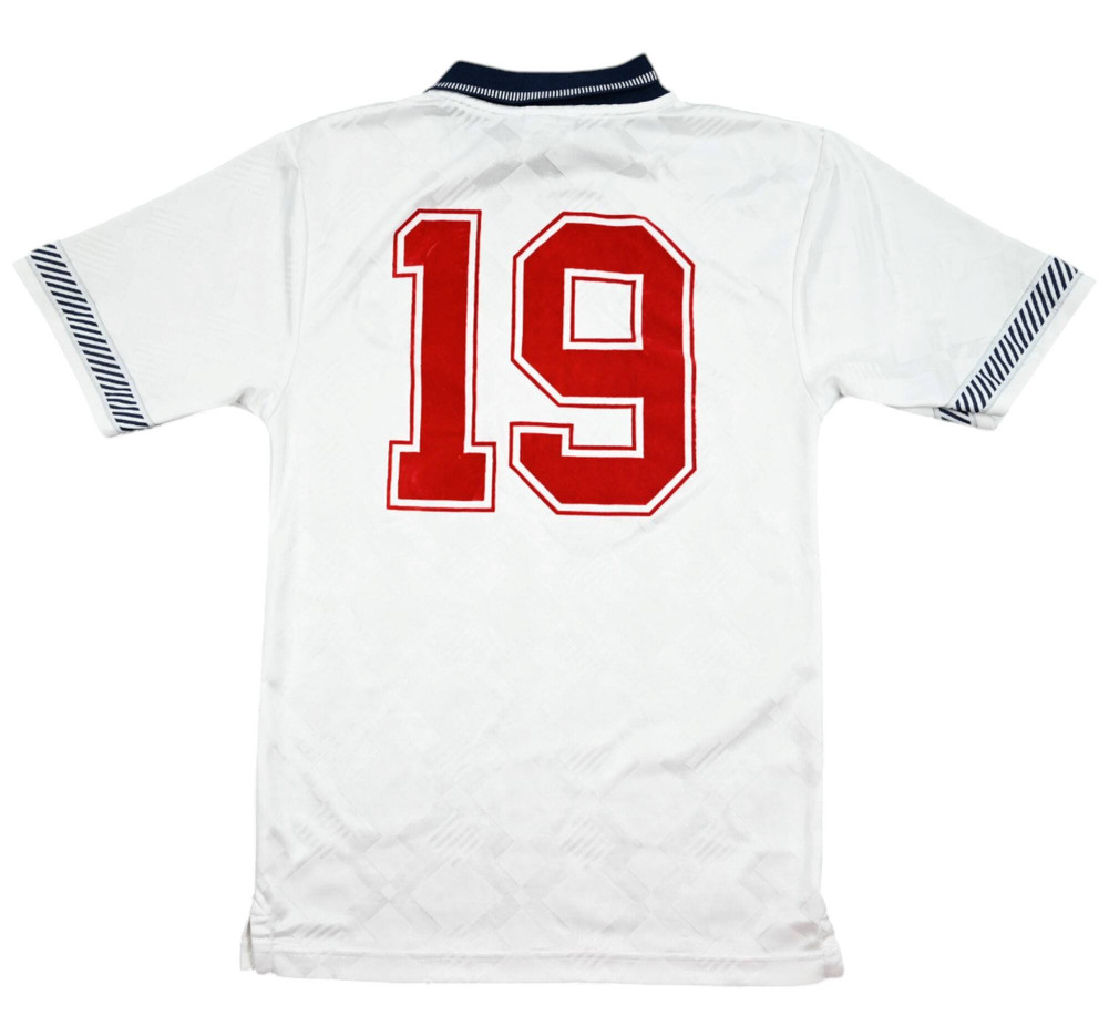 1990-92 ENGLAND #19 *GASCOIGNE* REEDITION SHIRT S