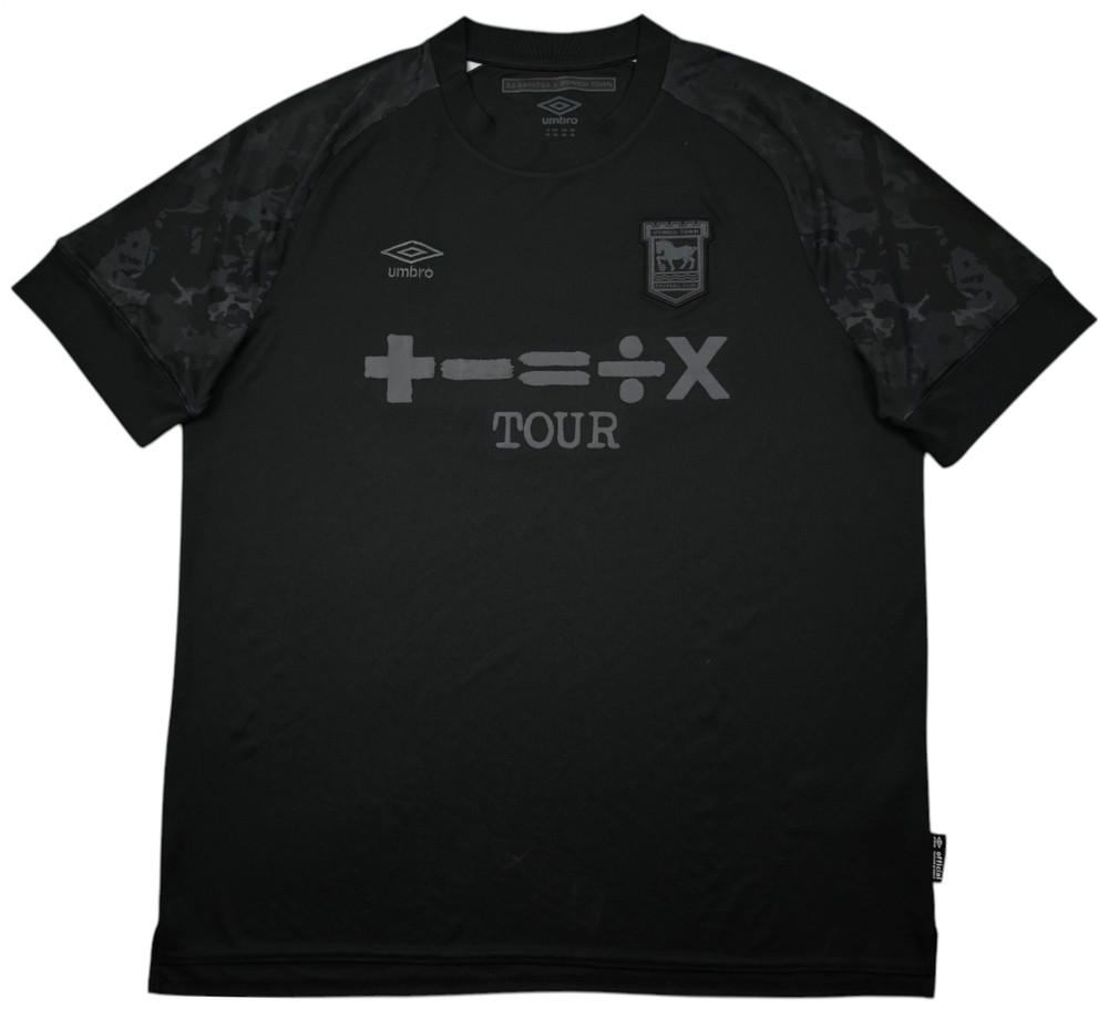 2022-23 IPSWICH TOWN ED SHEERAN BLACKOUT SHIRT XXL
